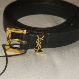 YSL Saint Laurent Nero Belt